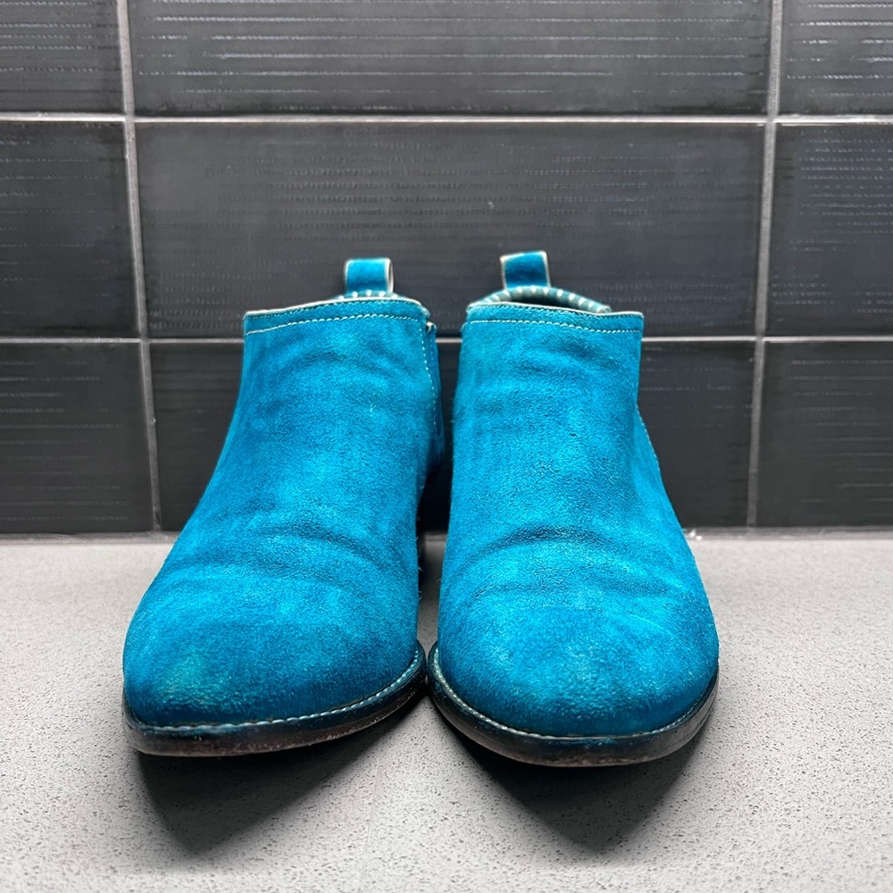 Alexander Wang Kori Cut Out Short Boots Teal Turquoise